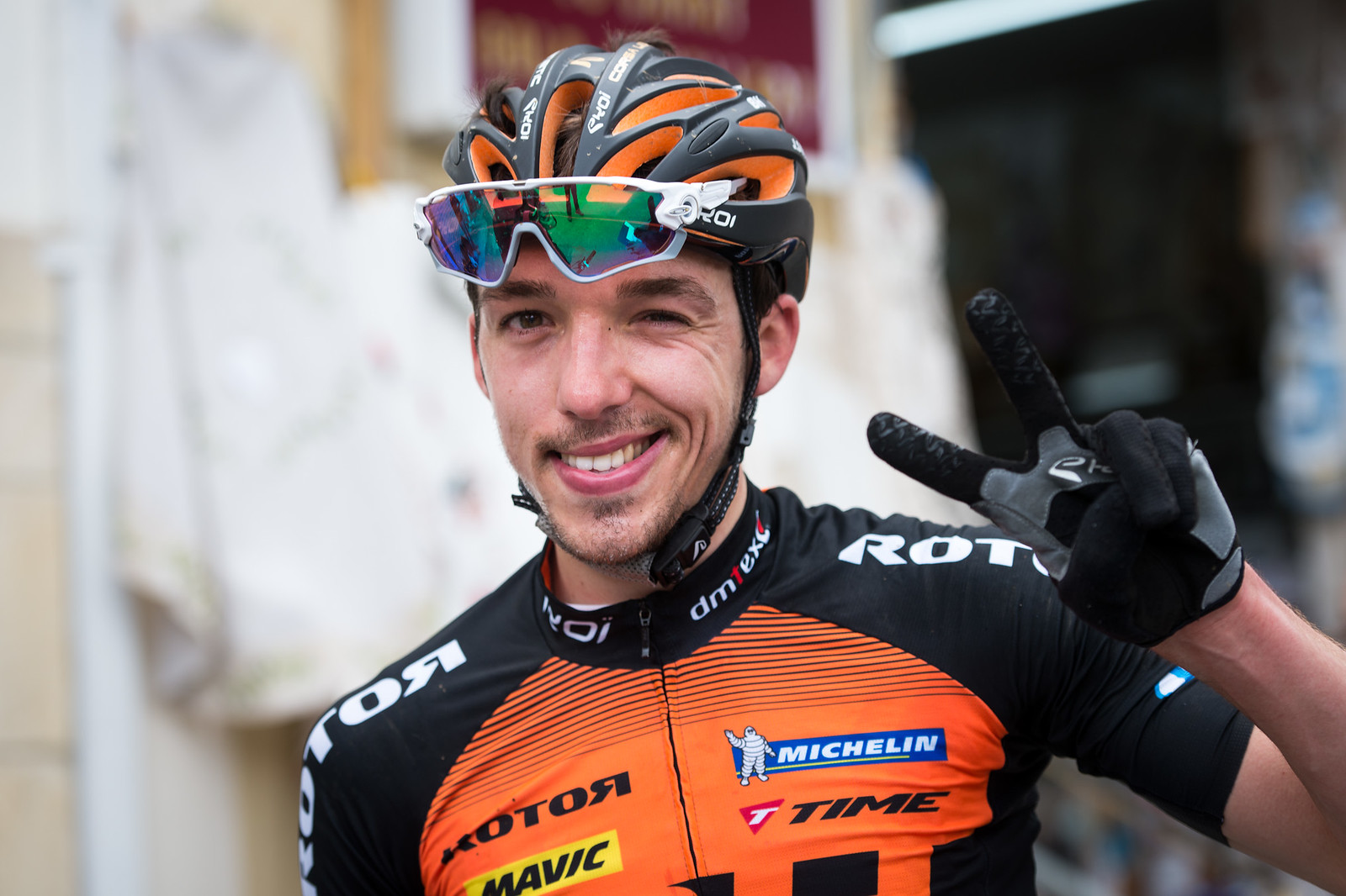 Jordan Sarrou is blij met zijn etappesucces. Foto ©Andreas Dobslaff/EGO Promotion