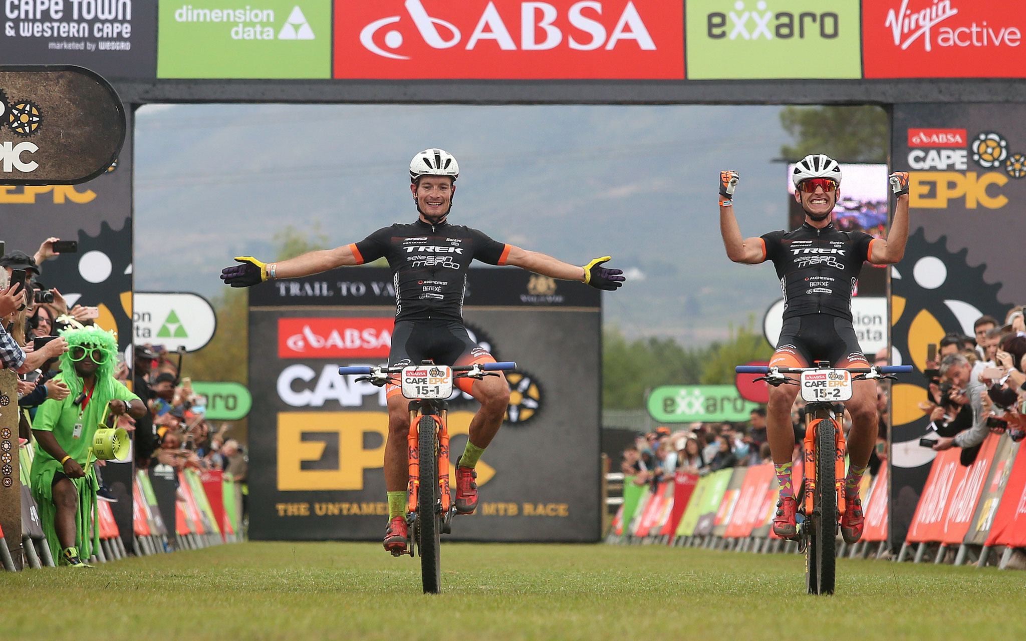 Fabian Rabensteiner & Michele Casagrande. Photo by Shaun Roy/Cape Epic/SPORTZPICS