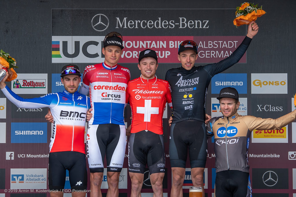 World Cup MTB Albstadt: Mathias Flückiger de sterkste, MVDP tweede