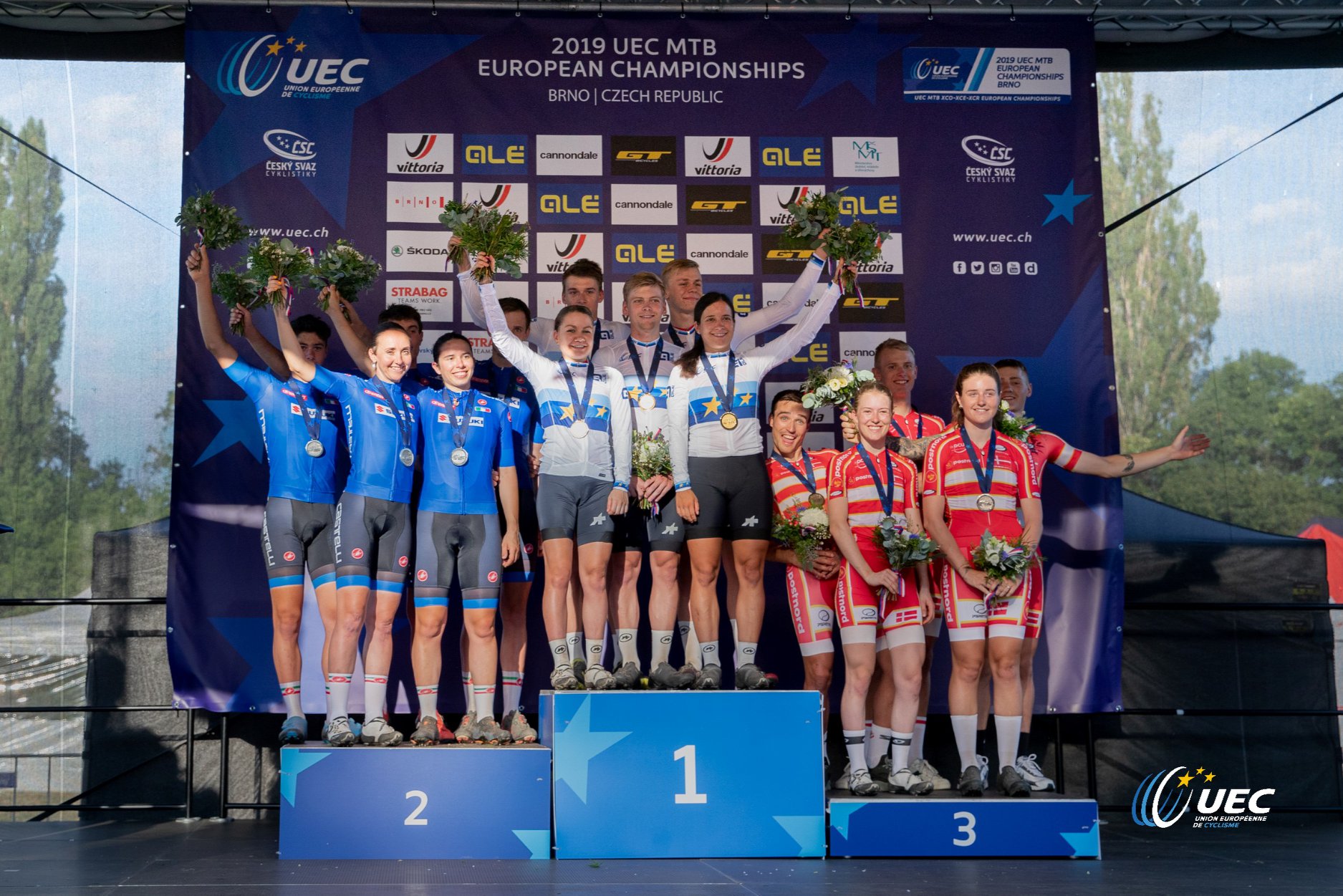 EK MTB Brno: goud voor Zwitserland in Team Relay