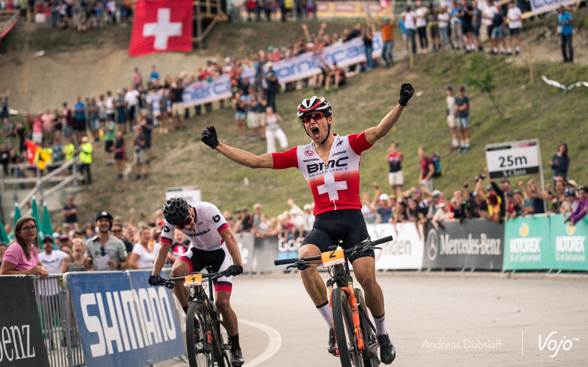 World Cup MTB Lenzerheide U23: Martina Berta en Filippo Colombo aan het feest