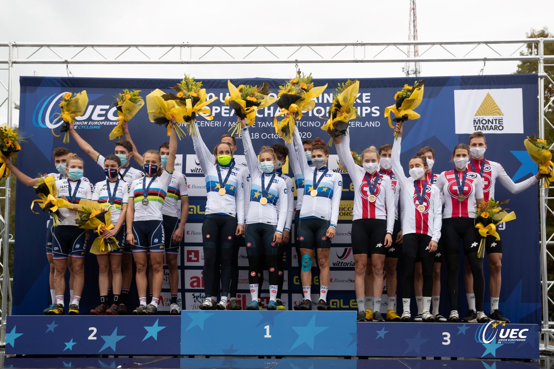 EK MTB Team Relay Monte Tamaro: Italië te sterk voor wereldkampioen Frankrijk!