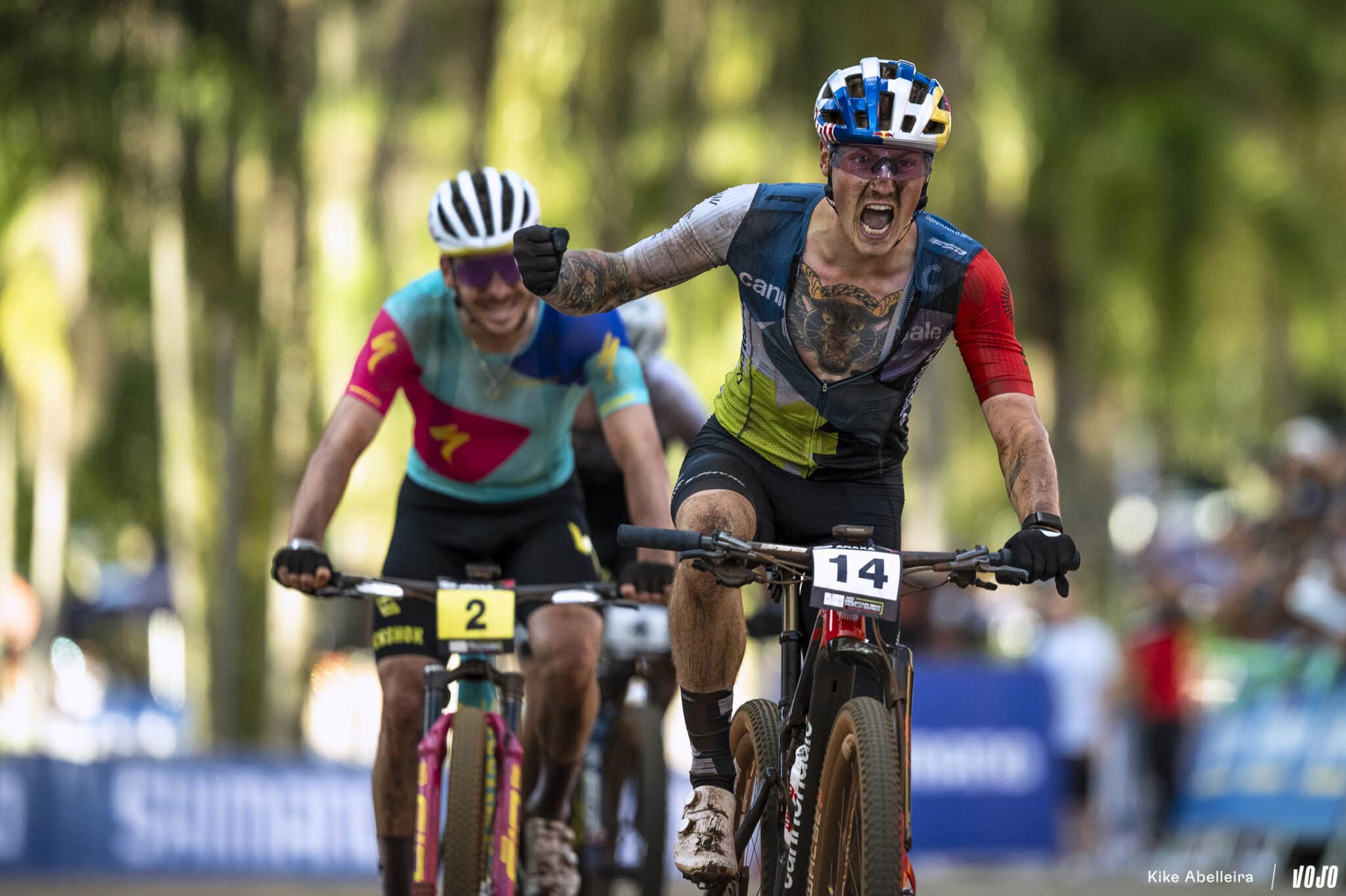 World Cup XCO 2024 Araxá: het talent van Simon Andreassen komt opnieuw bovendrijven