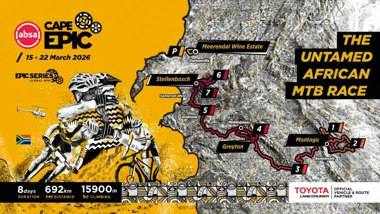 Absa Cape Epic 2026: 692 km door de ruige Zuid-Afrikaanse natuur